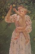 Mary Cassatt The Baby Reaching for  the apple France oil painting artist